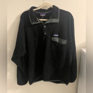 Black Patagonia Sherpa Quarter button up